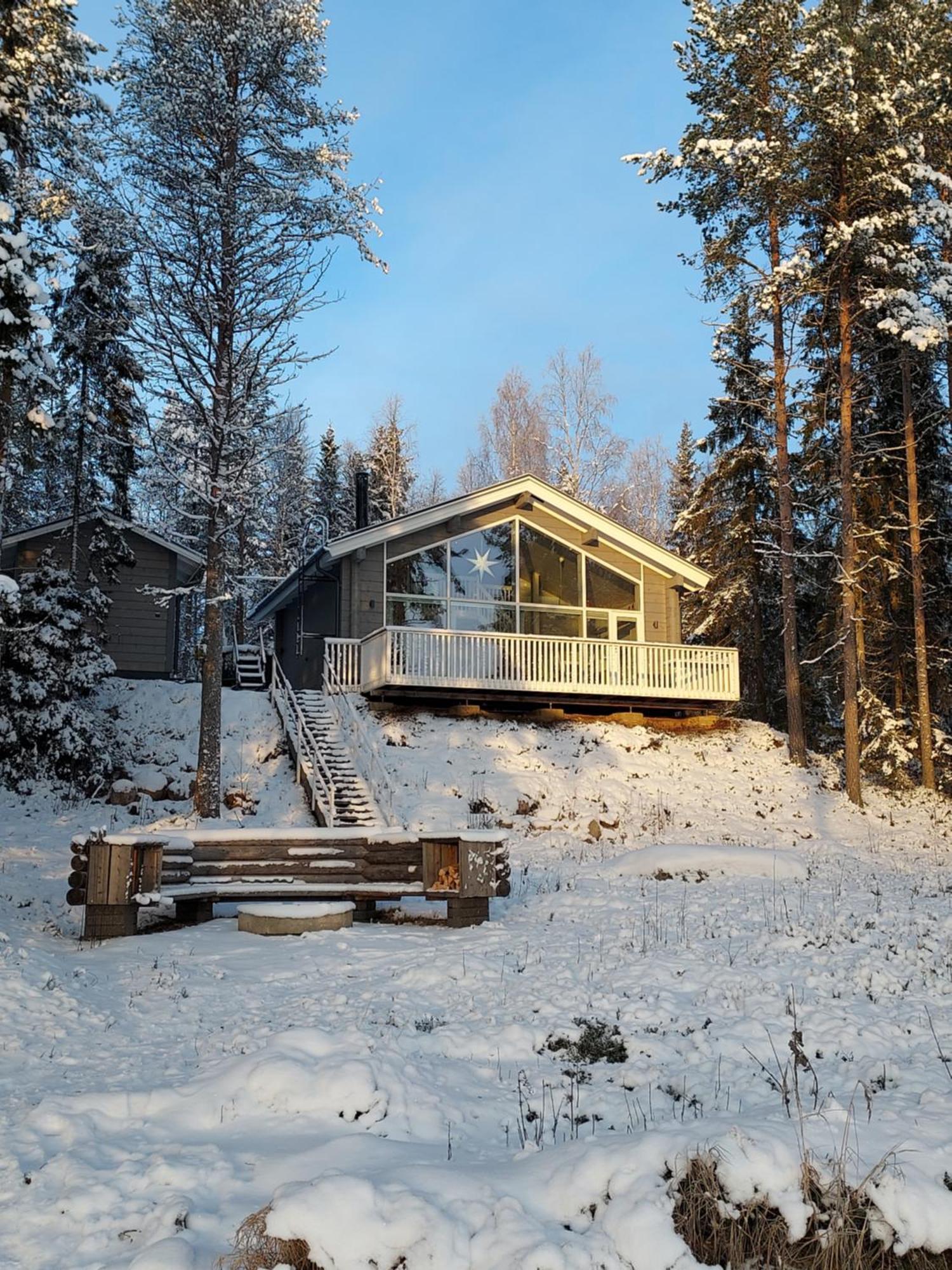 Villa Sirius Sieri, Nice Log-Cottage By The Lake Rovaniemi Exterior foto